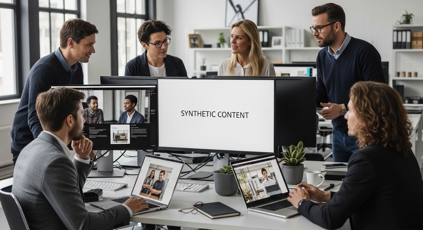 Synthetic content is taking over feeds, marketing campaigns and even classrooms, all powered by artificial
intelligence. Just last year, over 60% of all digital content produced by major brands contained some
synthetic elements. Surprised? Most people still think synthetic content is only about deepfakes or fake news. The real twist is this technology is now supercharging business productivity, slashing production costs and creating content in every format within hours - while raising larger questions about trust and authenticity.